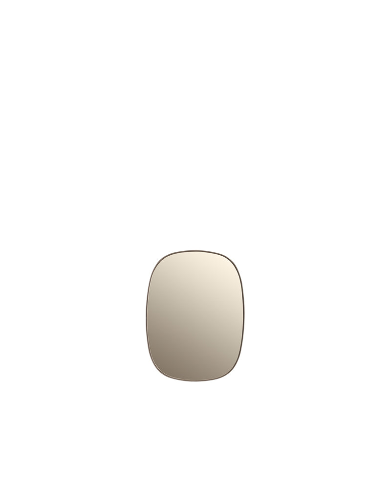 Framed lille - Taupe seinapeegel - Taupe klaas