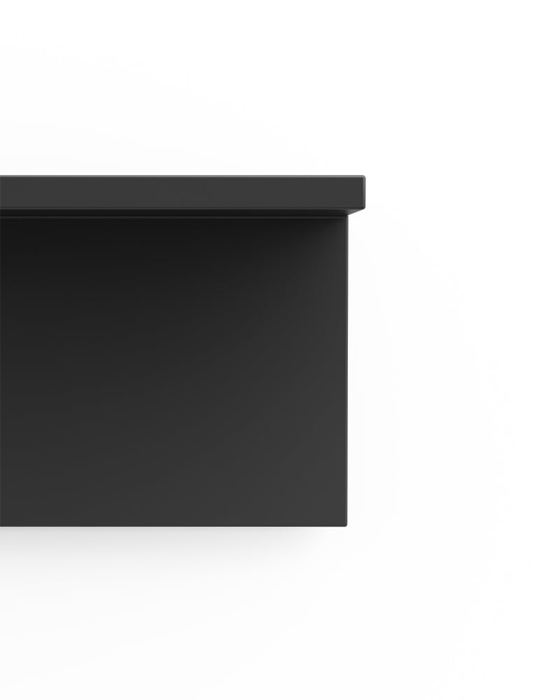 Display Black - 130cm riiul mustas melamiinis