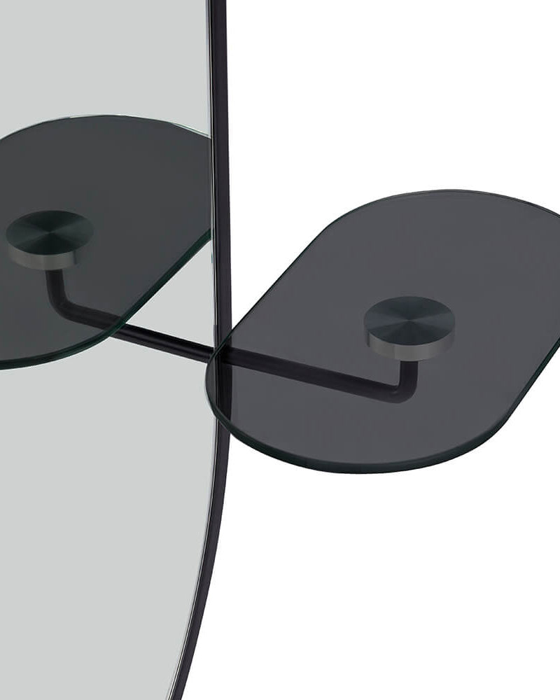 Onyx oval - Salongipeegel - Must klaashoidik