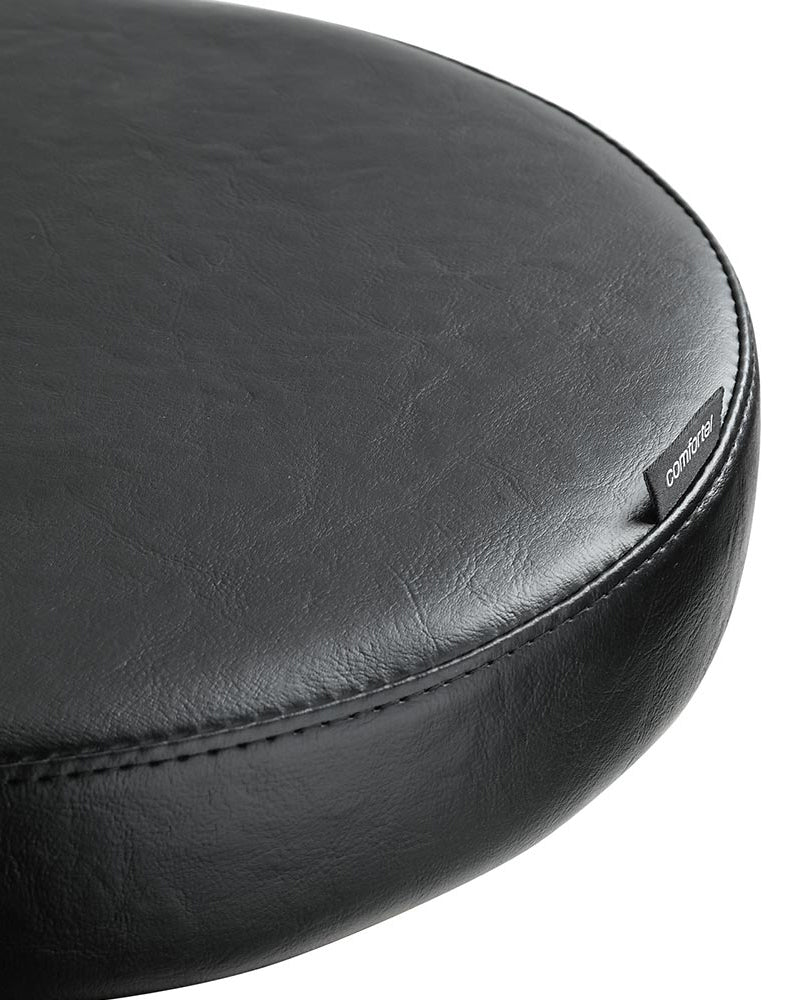 Round Black - Must juuksuri taburet kroom tähtjalaga