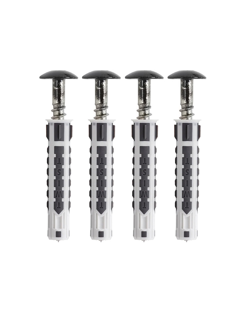 Mustad kruvid + tüüblid 4 tk