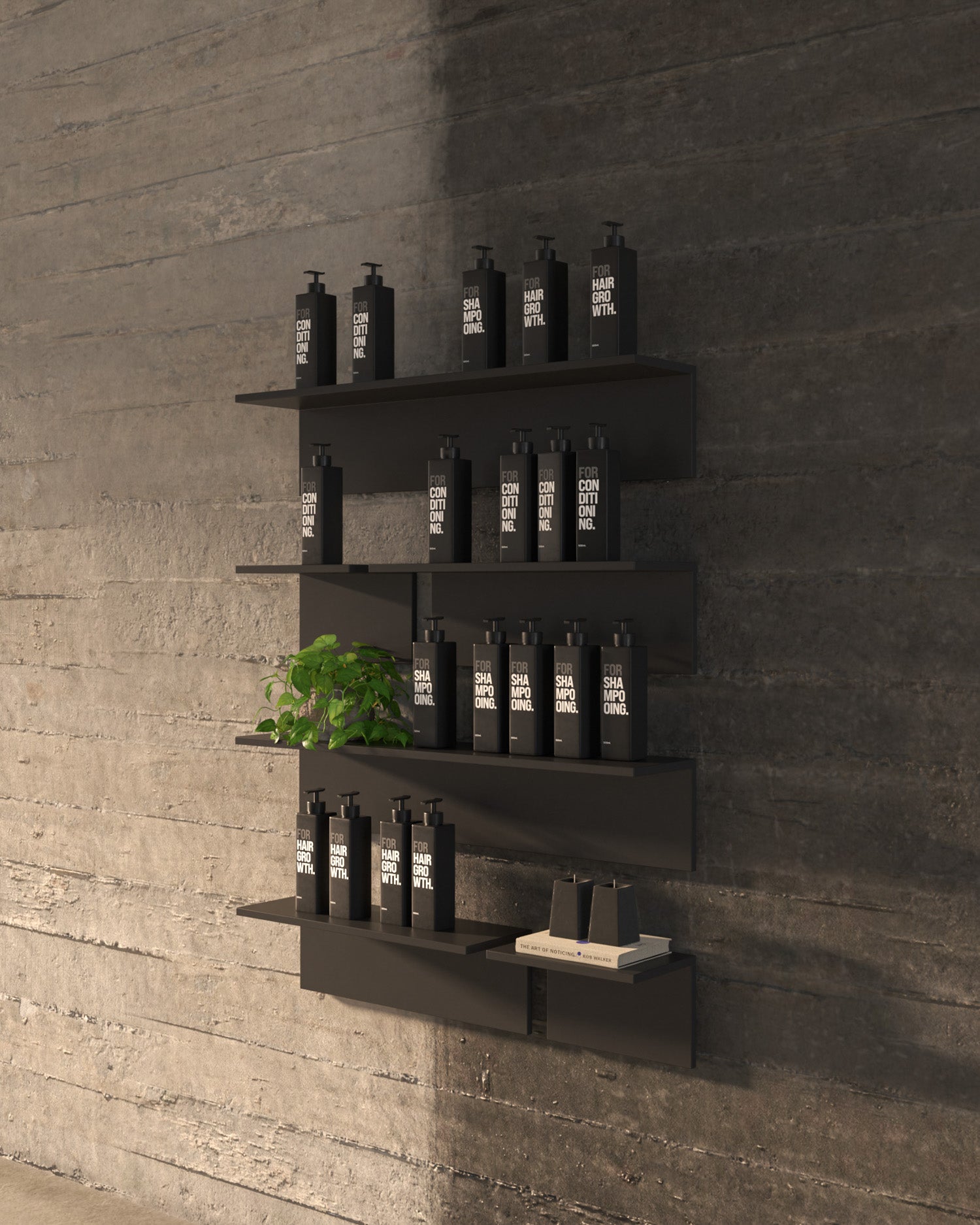 Display Black - 32cm riiul mustast melamiinist