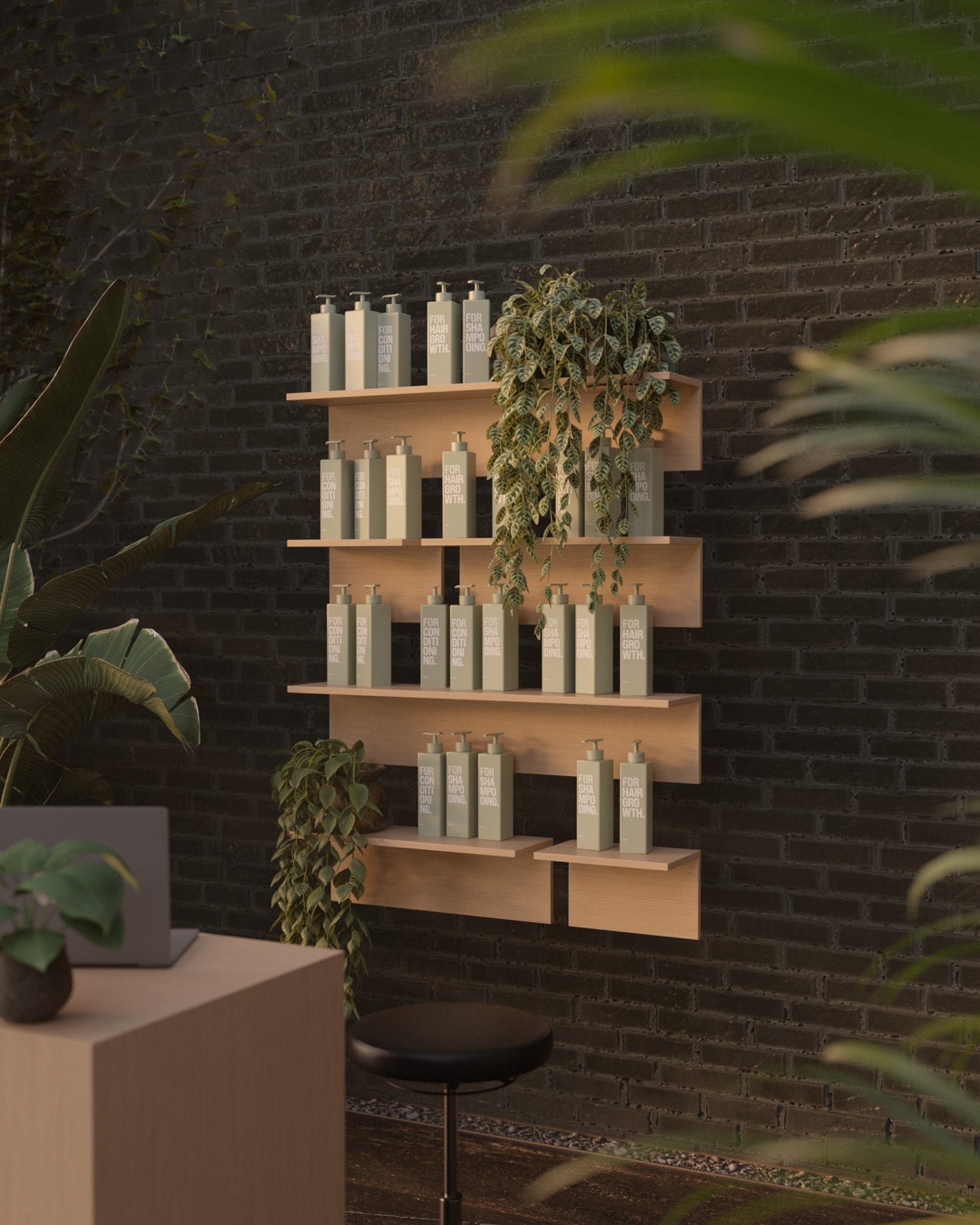 Display Oak - 32cm riiul saarepuidumustriga